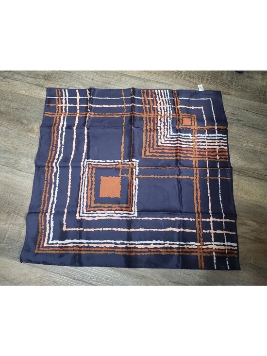 Eastman Accessories - VTG Scarf Acetate Eastman 27" 1970s Geometric Abstract Japan Water Repellent